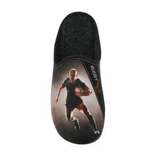 La maison de l&rsquo;espadrille : Mules motif rugby