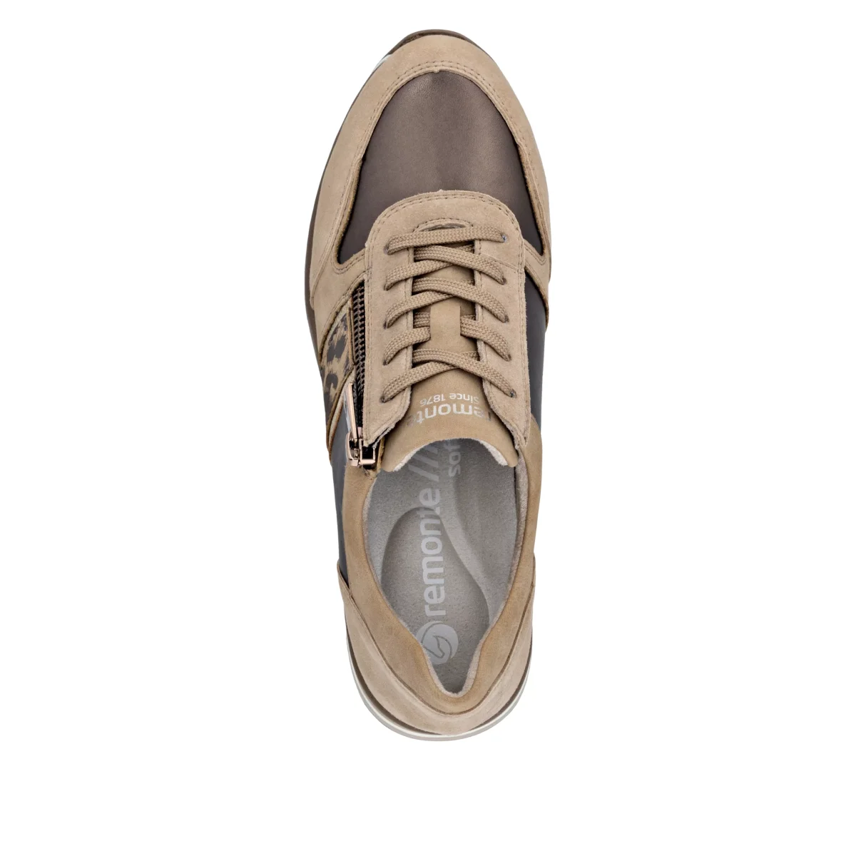 Remonte Baskets beiges et léopard compensées – Image 3