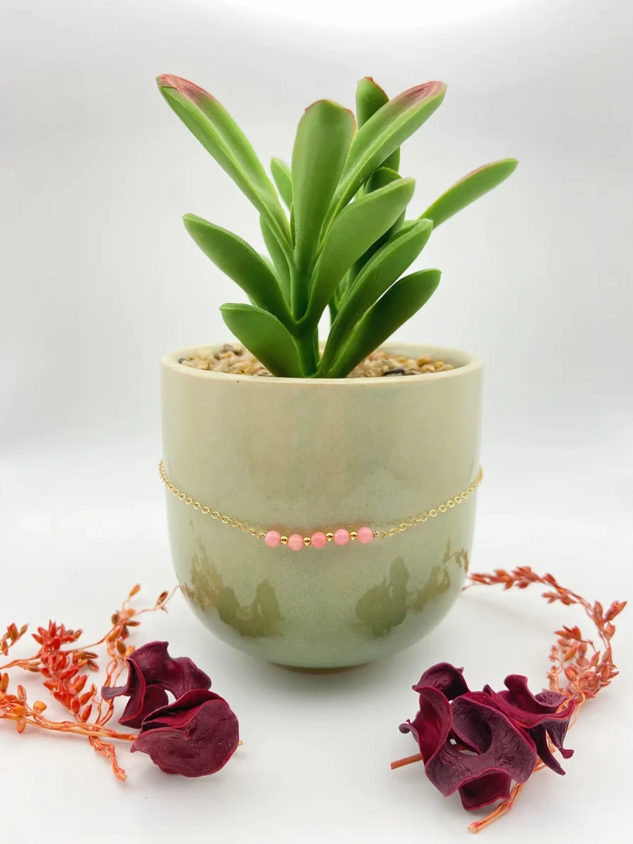 DIGNITE - Bracelet en bambou de mer rose – Image 2