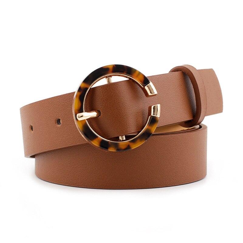 Ceinture Léopard Marron Boucle Ronde – Image 2